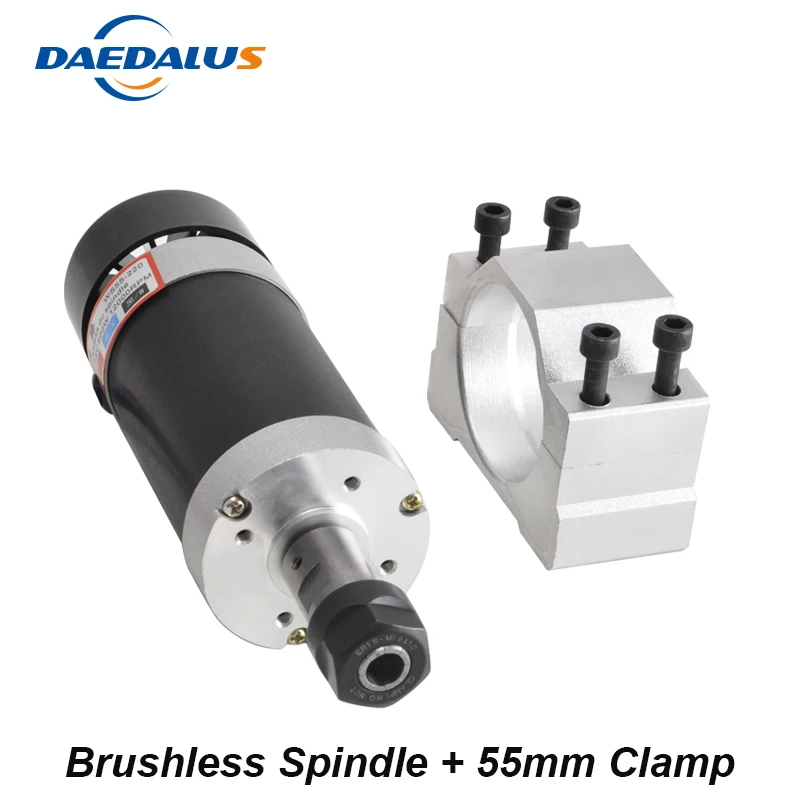 

Free Shipping Brushless 500W CNC Spindle Motor Milling ER11/ER16 DC Machine Tool Spindle + 55MM CNC Clamp Mounting Bracket