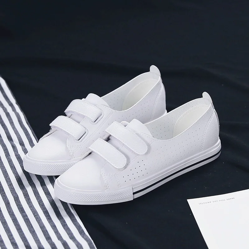 

Women Yellow Shoes White Sneakers Shallow Mouth Hook Loop Summer Breathable Shoes Flat Heel Zapatos De Mujer De Verano 35-40