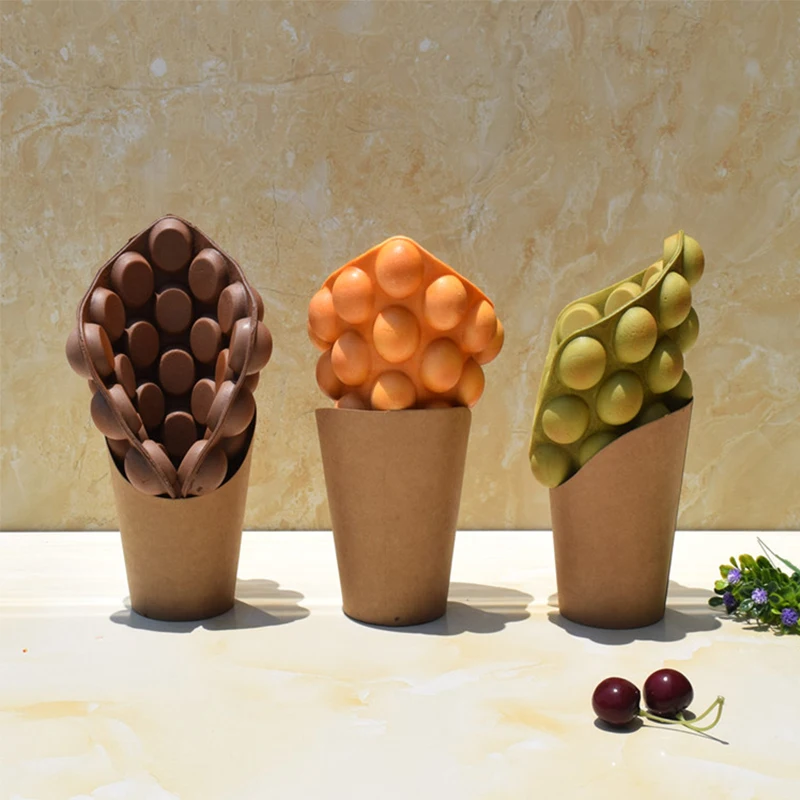 

Free shipping waffle maker fake food model; simulation hongkong bubble puff waffles window dessert display model