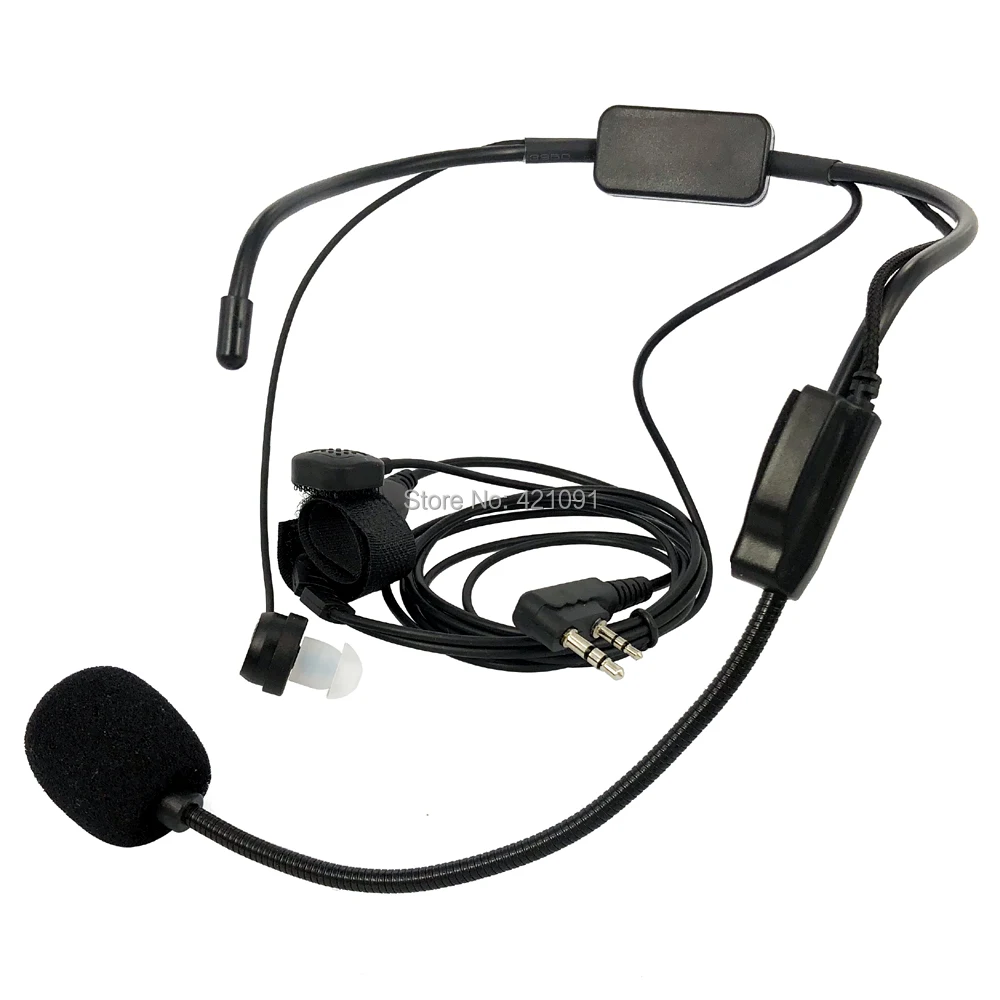 Unilateral Rear-mounted Headset Mic for Baofeng KENWOOD Radio 2