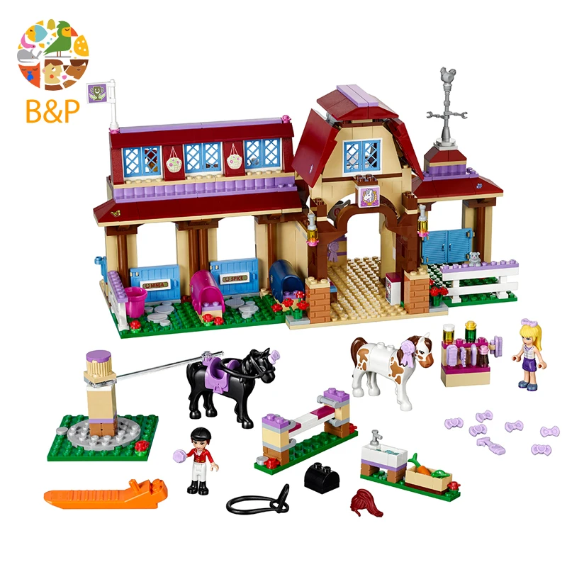 

Heart Lake City Equestrian Club 41126 594Pcs Building Blcok set Brick compatible 10562 Toys for children Gift