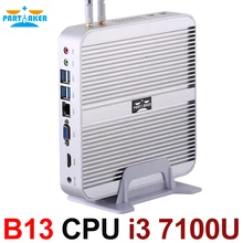 Intel Core i3 7100U 7TH Gen kaby Lake Win10 безвентиляторный Мини-ПК 4 К HTPC безвентиляторный NUC Intel HD Графика 620