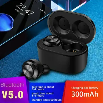 

TWS V5.0 Wireless Earphones Waterproof Bluetooth Earphone Stereo Sound Earbuds Gaming Headset Handsfree with Mic Charging Box