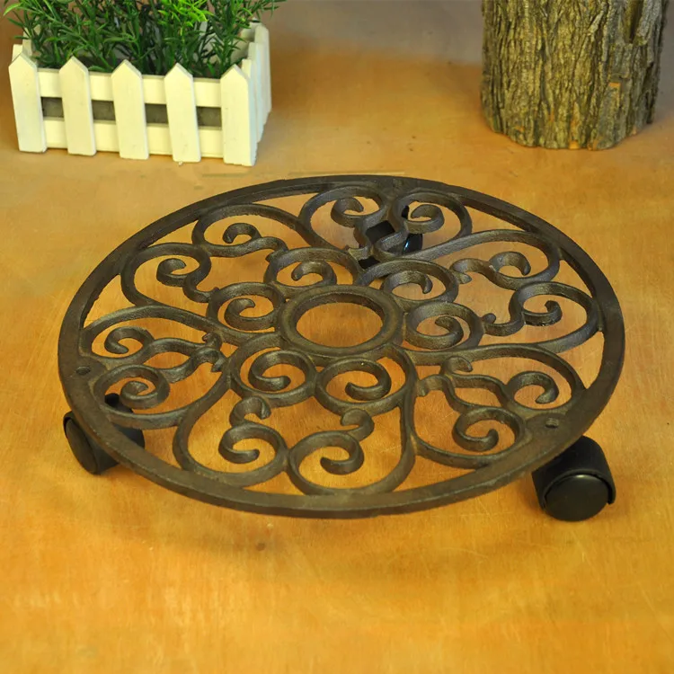 Buy Cast Iron Pots Tray Balcony Round