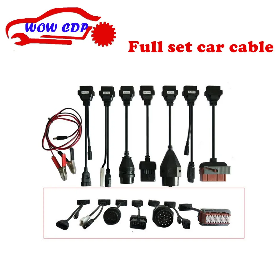 

High Quality 8pcs vd tcs CDP car cables full set 8PCS leads diagnostic Interface cable for WOW cdp snooper free shipping