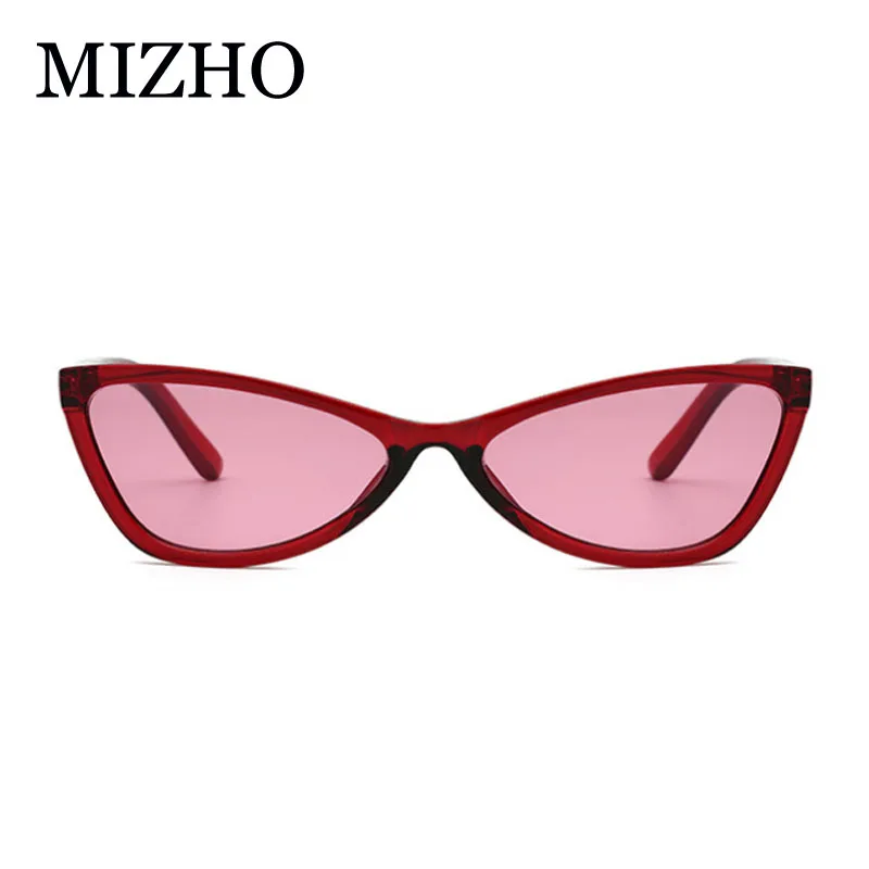 Модные красные узкие солнцезащитные очки MIZHO женские Винтажные Солнцезащитные