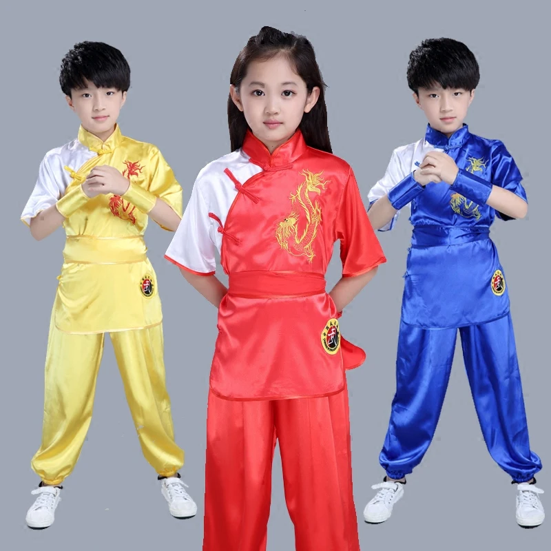 new Children Tae Kwon Do Kids Wushu Boy Chinese Traditional Clothing