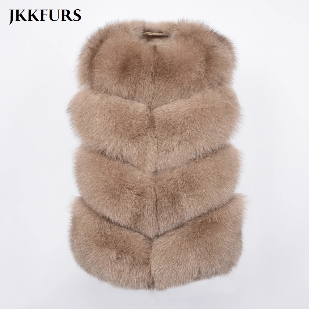 

BIG SALE FREE SHIPPING Hot New Natural Fox Fur Vest Real Fox Fur Gilet Winter High Quality Women Genuine Fur S7426