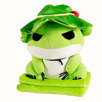 

Travel frog doll blankets two in one pillow quilt dual-use cushions office napping air conditioning cusion blanket