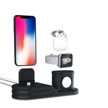 

Wireless Dock Holder 3 in 1 Charging Docking Station Charging Charger Standing For Airpods Iphone Apple Watch Charge Stand Base