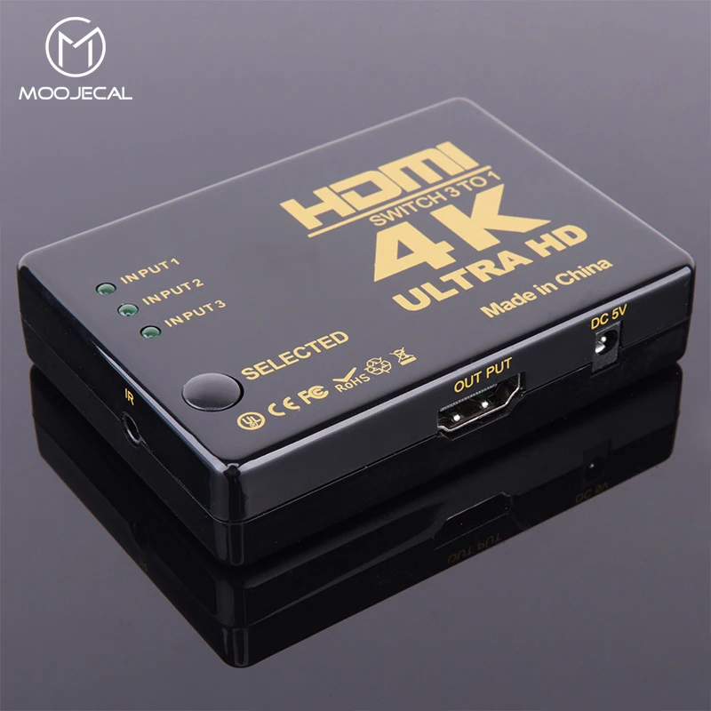 

HDMI Splitter Switch 3 Input 1 Output HDMI Switcher For for DVD HDTV Xbox PS3 PS4 Smart Android HDTV 4K HDMI Adapter