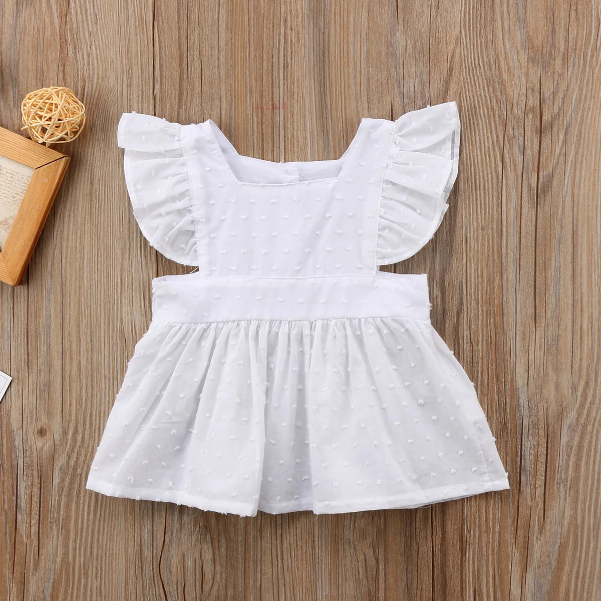 Newborn Kids Baby Girls Ruffle Dress Princess Top Dress Clothes Summer