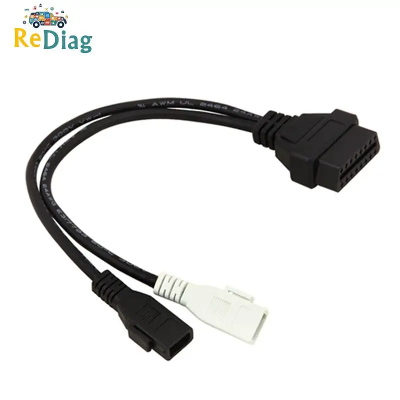 ##BUY VAG COM KKL 2P+2P Connector OBD OBDII For Audi 2x2 to OBD2 16Pin Female VAG KKL Diagnostic Cable