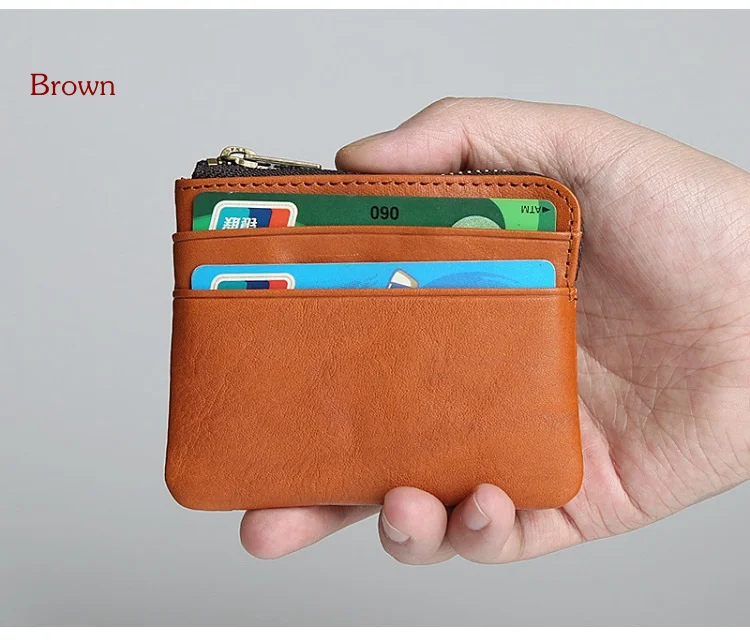 Портативный пакет для карт, маленький держатель для карт из натуральной кожи, тонкий кошелек для карт, мужская сумка для карт, кошелек для монет