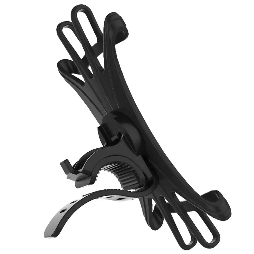 Flash Deal Bicycle Phone Holder Navigation Bracket Silicone Black Outdoor Product Bike Part Movement Bicycle Handbar Clip Mountain Bike 5