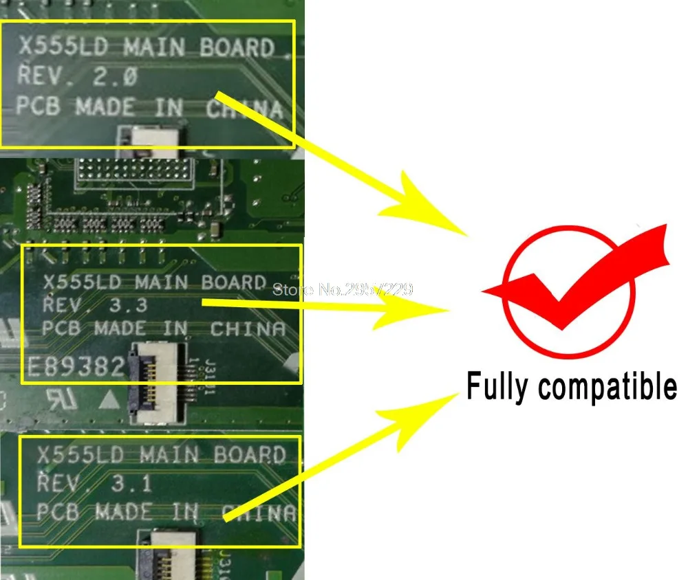 С процессором i7 4 Гб X555LA X555LD материнская плата для ASUS X555LD X555L VM501L материнская плата для ноутбука X555LD материнская плата X555LA