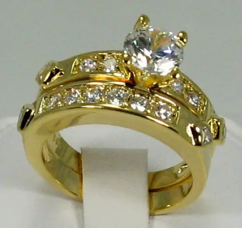 Classic wedding zircon ring a pair free shipping