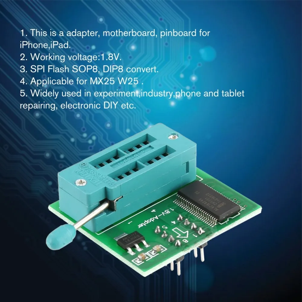 Новинка 1,8 в адаптер для Iphone материнская плата в SPI флэш-память SOP8 DIP8 W25 MX25 программисты телефон ремонт электронные инструменты DIY