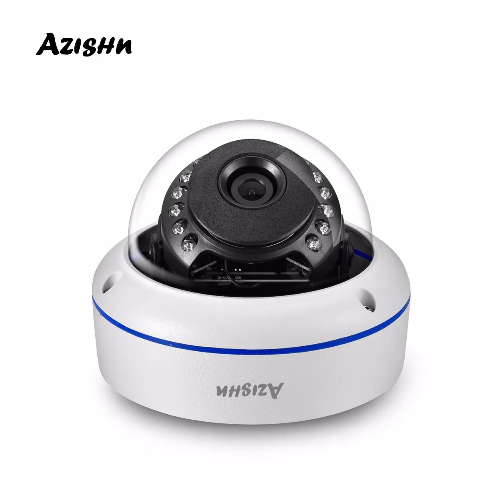 IP-камера AZISHN HD 3 Мп CCTV 48 в POE вандальная Антивандальная Металлическая наружная