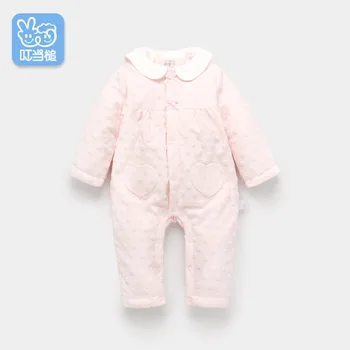 

Dinstry baby spring newborn clothes cartoon cute dot rabbit long-sleeved romper