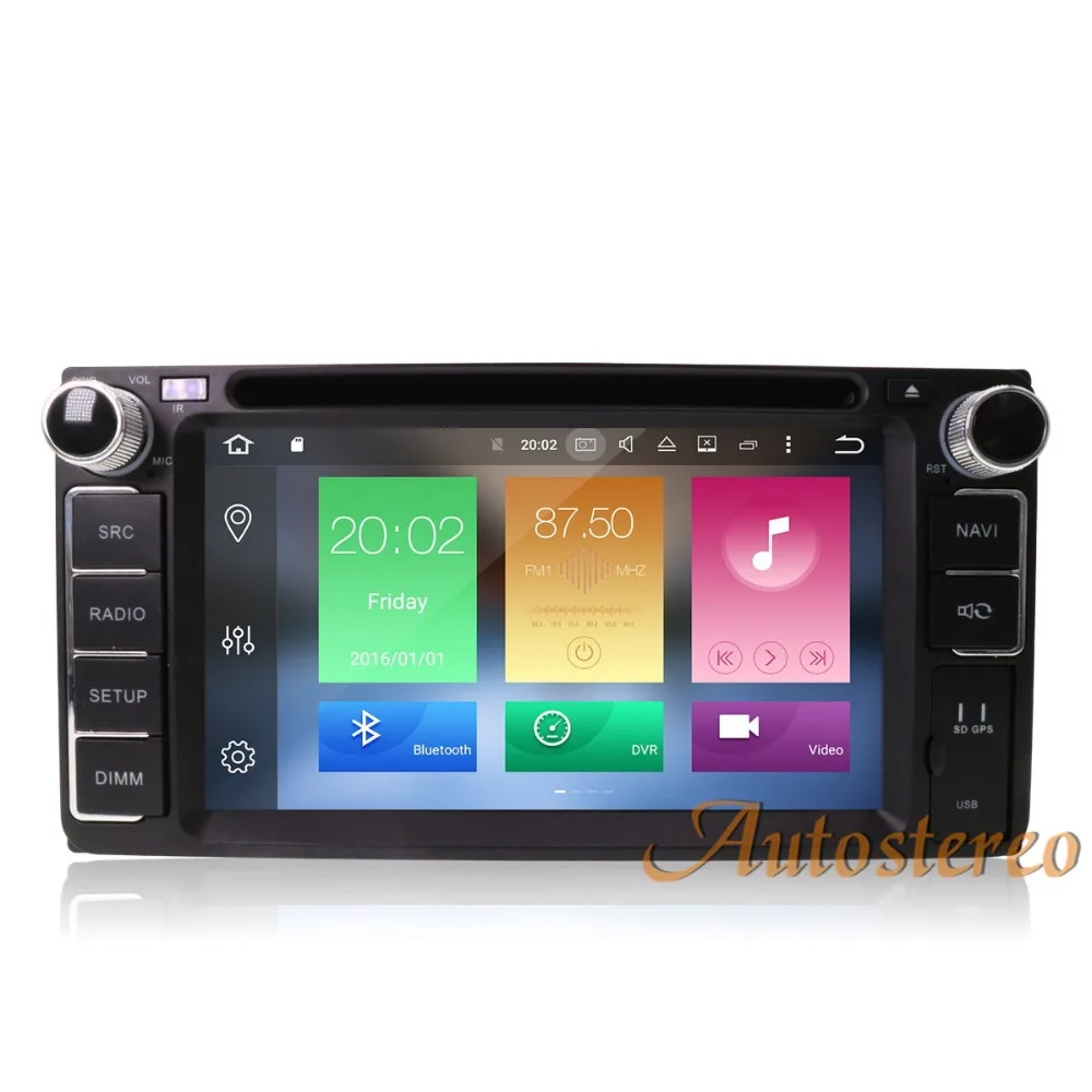 Perfect Pure Android8 8 core Android7 Car DVD Player GPS Navigation Multimedia For Toyota Most of 2DIN 200*100 Radio Stereo Auto Unit 1