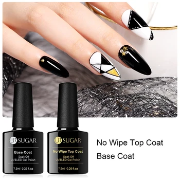 

UR SUGAR 7.5ml Base Coat Top Coat UV LED Gel Nail Polish Semi-permanent Foundation Soak Off Transparent Varnishes varnish