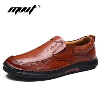 

MVVT Simple Men Oxfords Formal Shoes Split Leather Men Dress Shoes Men's Business Classic Casual Leather Shoes Men Flats