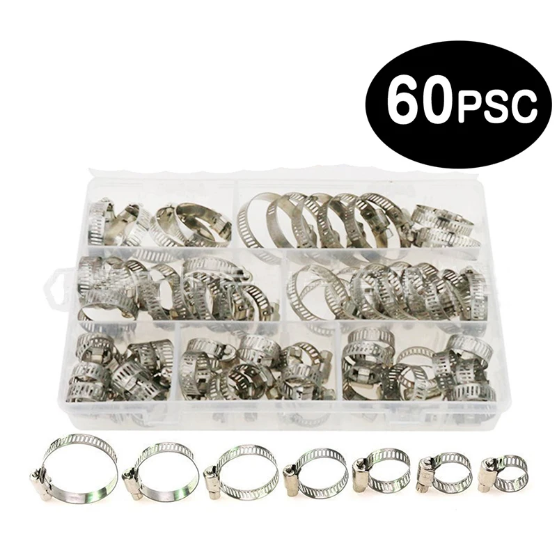 

8-38mm Screw Worm Drive Hose Clamp Stainless Steel Hose Clamps Adjustable Hose Hoop Pipe Clip