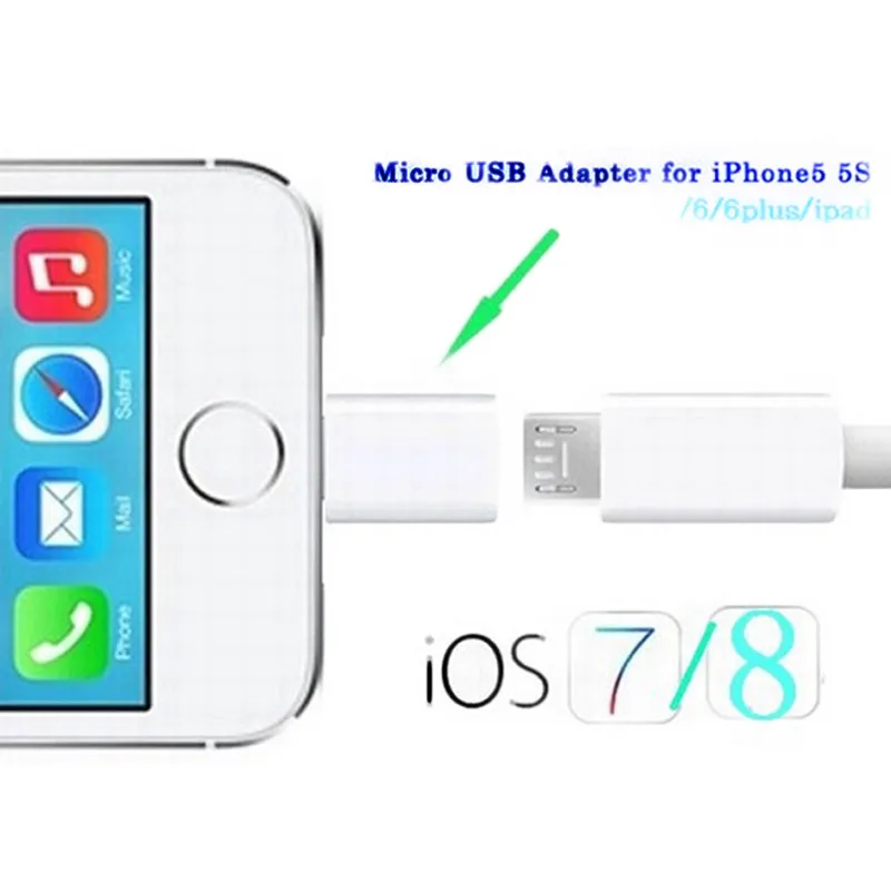 3 шт. Micro USB до 8 Булавки адаптер для iphone 8 7 6 6 S плюс 5 5S 5C se х конвертер Зарядное устройство 8 Булавки Женский адаптер для Android IPhone