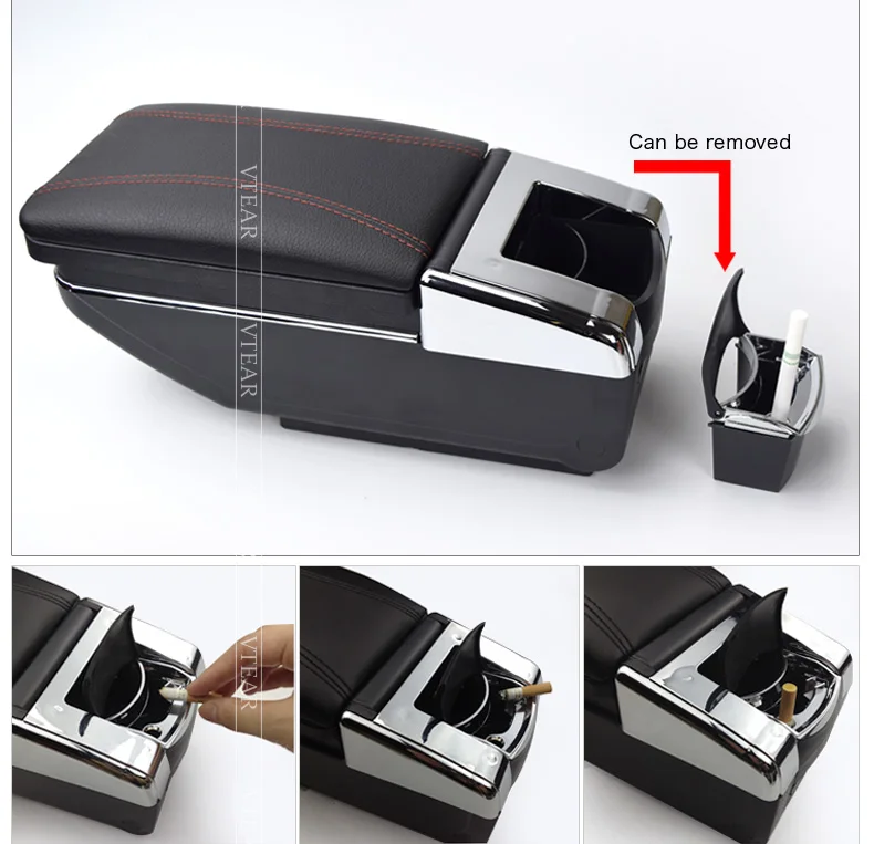 Vtear for Honda Element armrest box central Store content box products interior Armrest Storage car-styling accessories parts