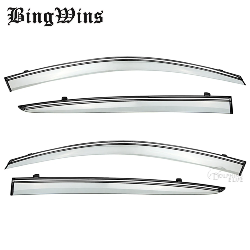 car styling Window Visors For Hyundai Verna Solaris sedan 2014-2017 Sun Rain Rain Shield Stickers Covers Awnings Shelters car-window-covers-for-sun