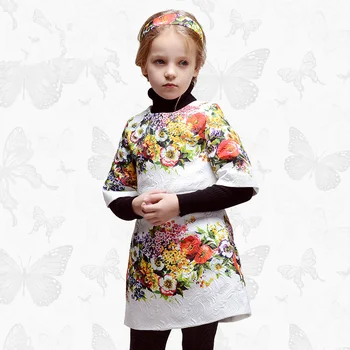 

W.L.Monsoon Girls Dress with Handmade Dragonfly Brand Princess Dress Long Sleeve Robe Fille Clothes Kids Dresses 30