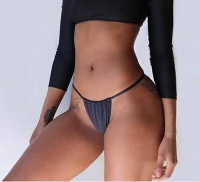 Black Friday Deals Hot Brazilian Ladies Sex Bikini Bottom Thong Cheeky Runched G-String Swimsuit Swimwear