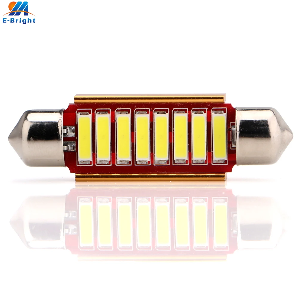 4 шт./30 шт. Festoon C5W 41 мм Canbus без ошибок 7014 8 SMD LED 12V автомобильный Стайлинг
