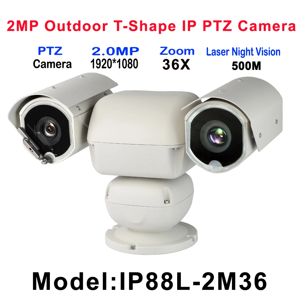 

Heavy Duty Load 36x Zoom Laser light IR 500M IP PTZ Camera Network Onvif suitable for forest grassland Safe city border Monitor