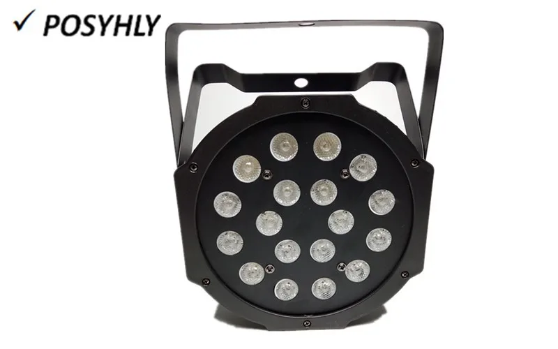 8 шт/18X3 W led par огни гамма плоским Пар dmx512 управления свет диско профессиональное студийное диджейское оборудование