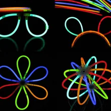 Лидер продаж 100 шт./компл. светящиеся браслеты-палочки ожерелья светящиеся игрушки неоновый вечерние огней Премиум вечерние подарки для детей