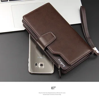 

Men's Phone Handbag Travel Wallet Document Organizer Passport Holder checkbook Card Case Long Wallet for Men
