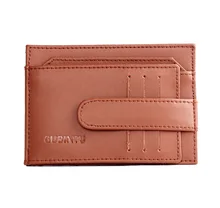With Hasp Multifunction Brand Genuine Leather Credit Card Holder Wallet ID Card Holder Travel Case Business Card Holder Wallets
