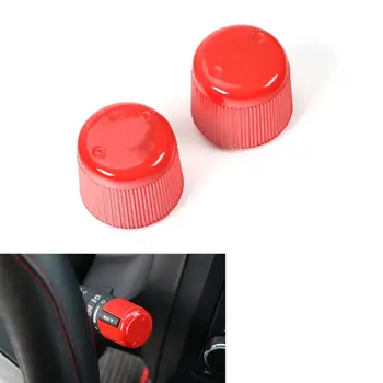 

BBQ@FUKA 2x Red Headlight Wiper Switch Control Button Cap Cover Trim Car Styling Fit For Jeep Compass Patriot Wrangler 2011-2015