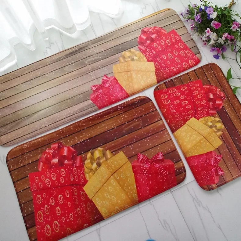New-Welcome-Floor-Mats-presents-Christmas-stocking-Santa-Claus-Bathroom-Kitchen-Carpets-Doormats-Livingroom-Anti-Slip