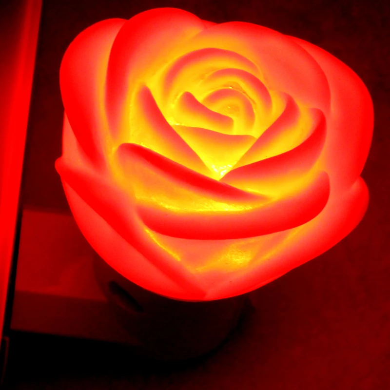 LED Романтический розы лампа LED ночник ЕС США Plug