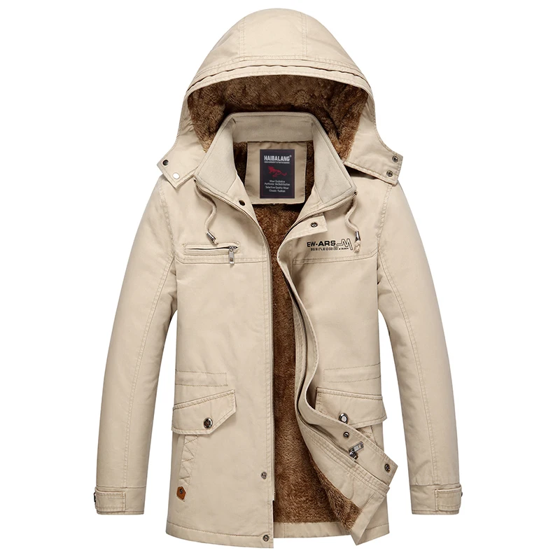 

2018 Large Size 3 Colors Warm Outwear Winter Jacket Men Windproof Hood Men Jacket Warm Men Parkas Size L-5XL