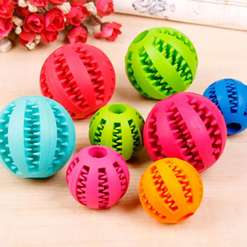 5/7 cm Dog Toy Interactive Rubber Balls Pet Dog Cat Puppy