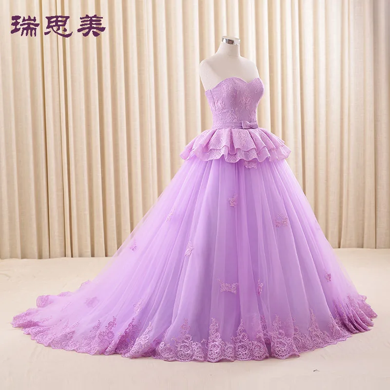 Wedding Dresses with Lavender Accent