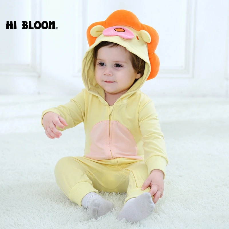

2018 New Spring Autumn Baby Romper 3 Styles Lovely Animal Lion Infant Pajamas Kids Cartoon Toddler Newborn Girl Boy Clothes
