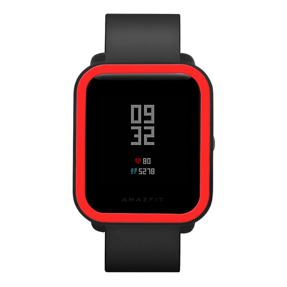 

SOONHUA Colorful Soft TPU Full Case Protection Cover Protective Shell for Huami Amazfit Bip Youth Watch Smart Watch Accessory