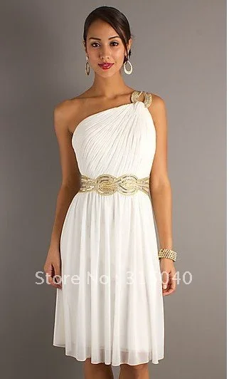 One Shoulder Grecian Dress