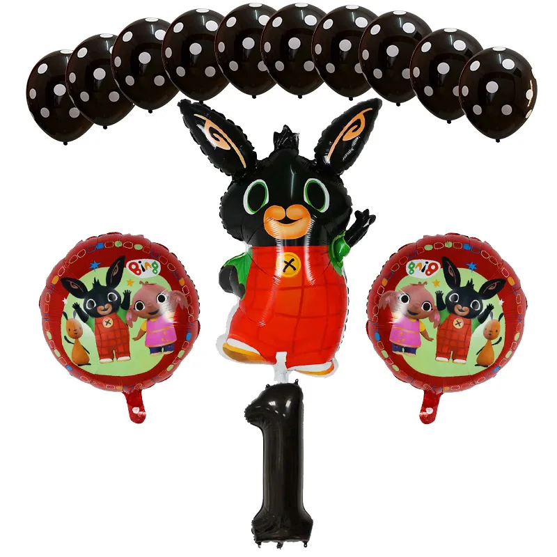 14 шт. 86*60 см Bing Банни фольги воздушный шар мультфильм кролик шары 30 дюймов номер ребенка 1 2 3 4 5th декор для вечеринки в честь Дня рождения поставки игрушки - Цвет: Сливовый
