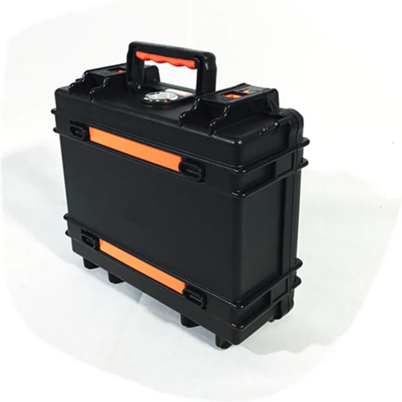 

High Discharge Current 12V 120AH Lifepo4 Battery Pack for Motor Boat Solar Energy Yacht suitcase handle BMS + 10A charger